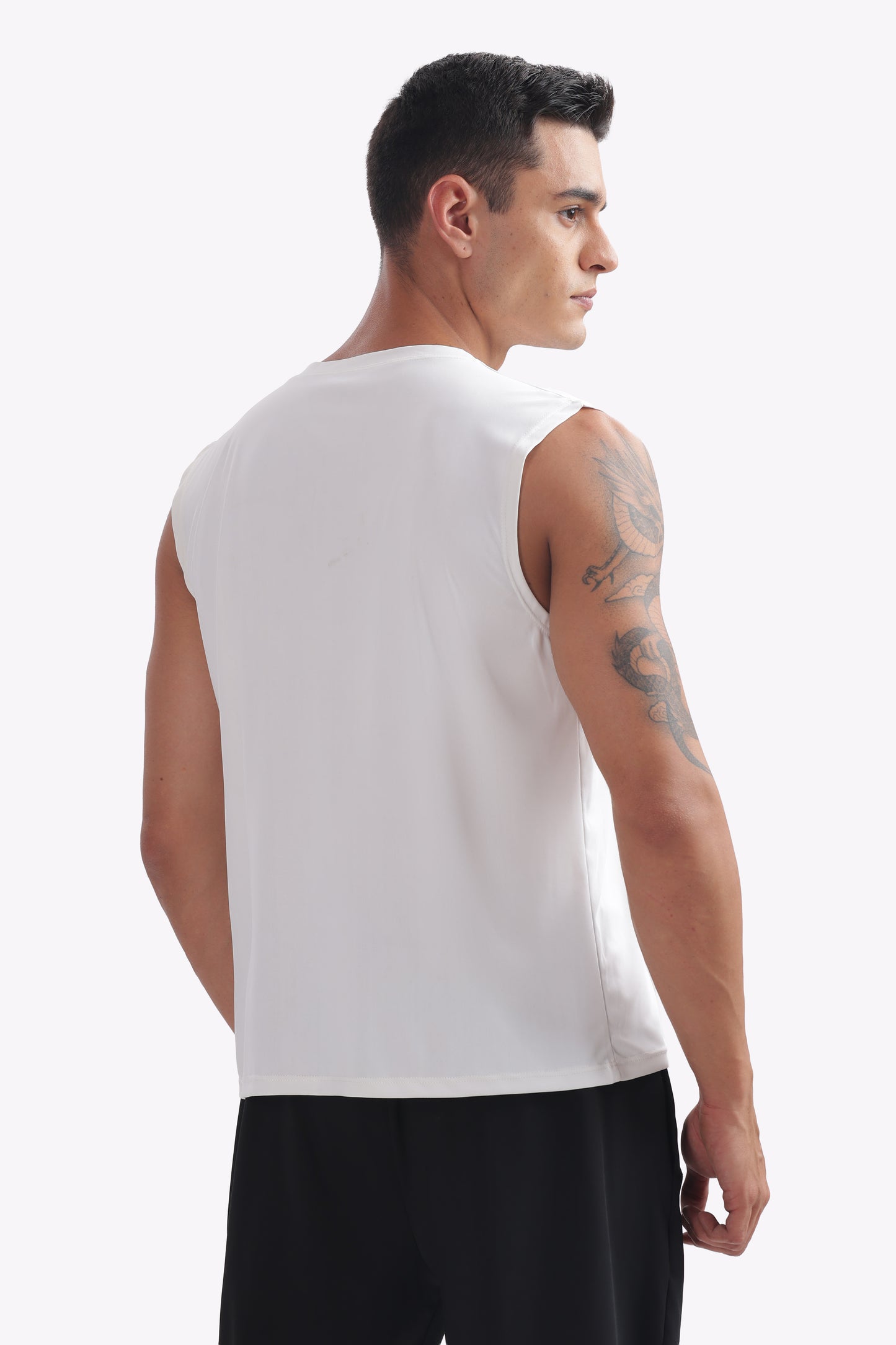 Sleeveless UltraFlex T-Shirt Blue White
