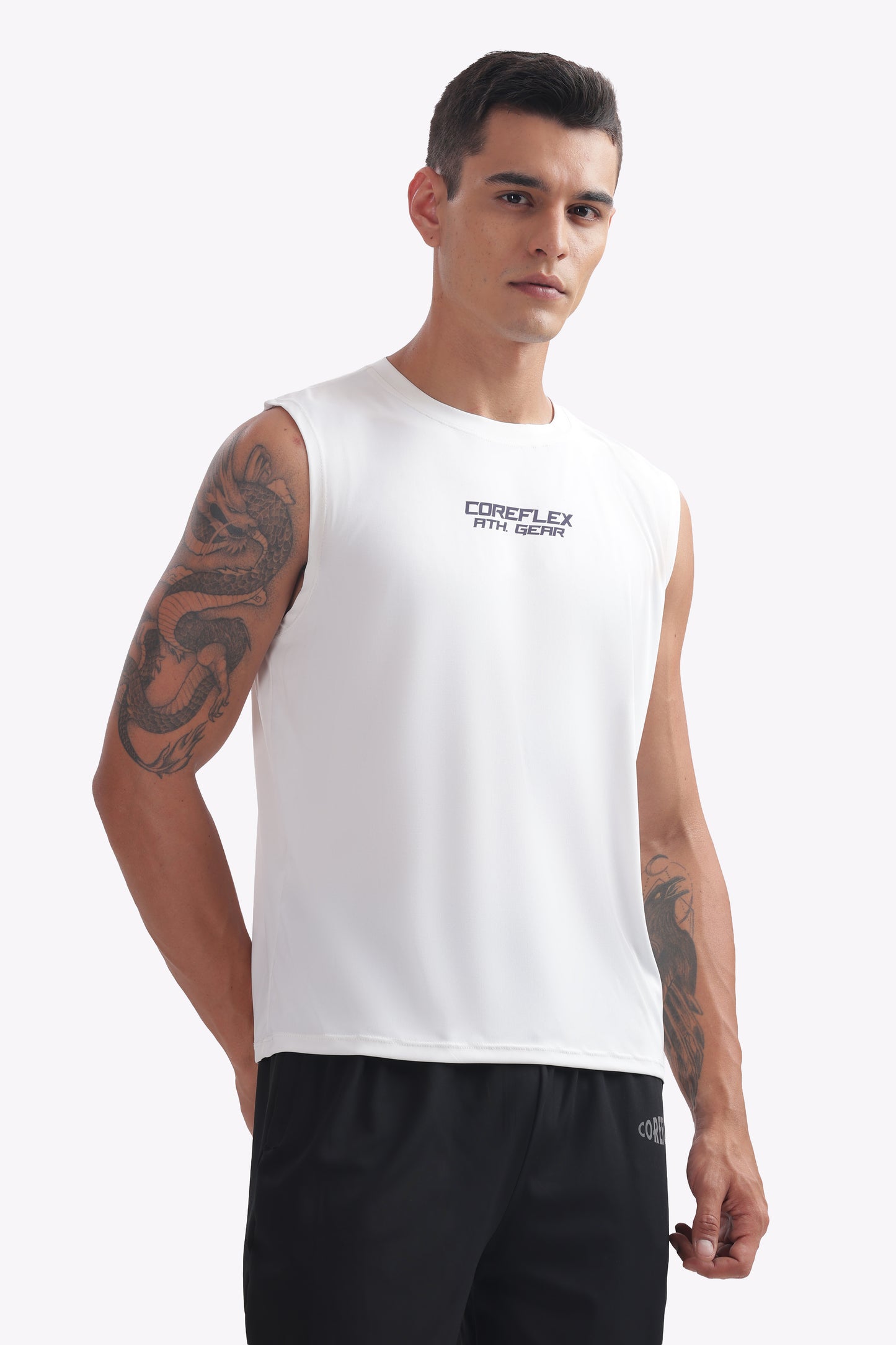 Sleeveless UltraFlex T-Shirt Blue White