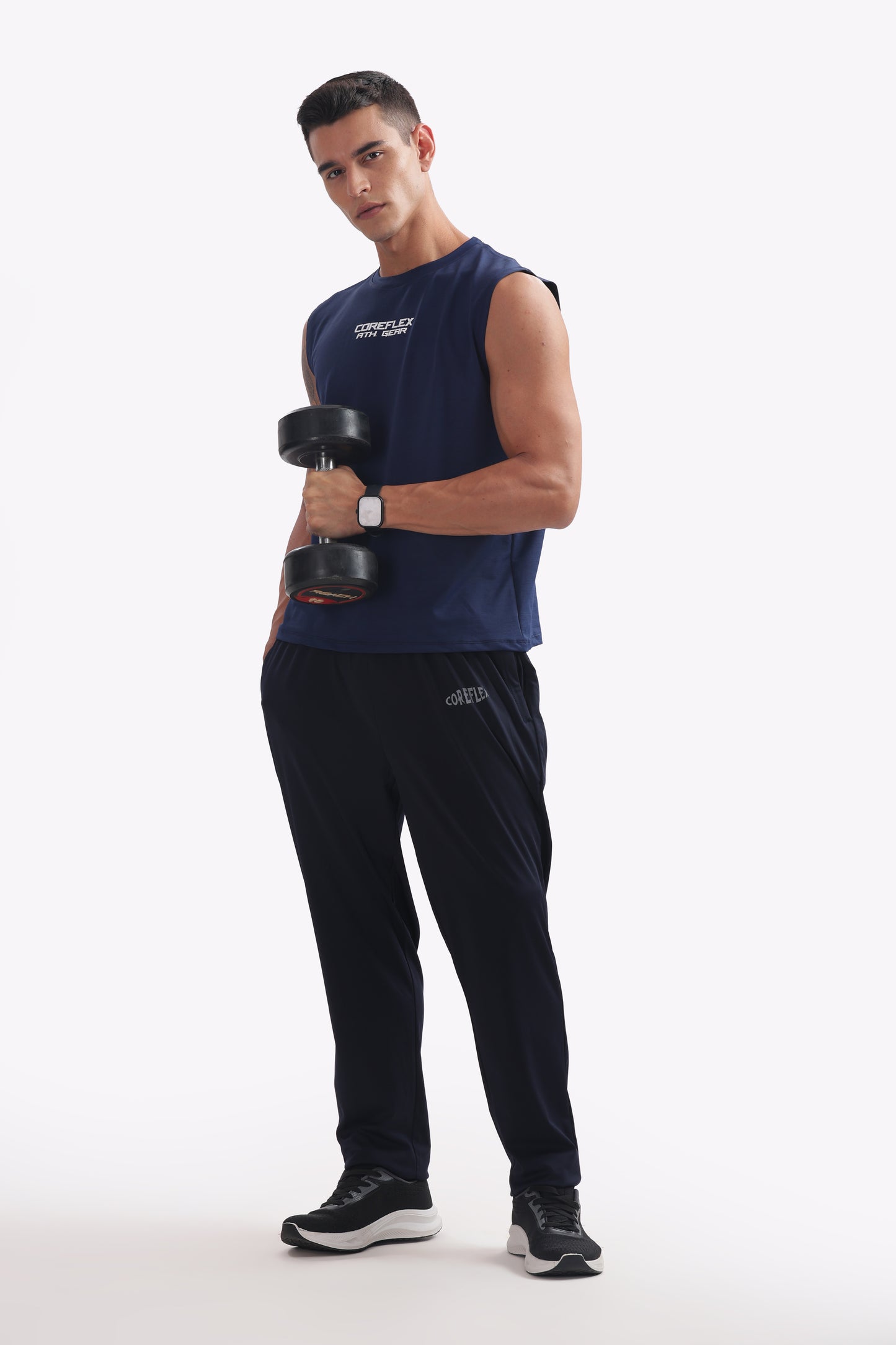 Sleeveless UltraFlex T-Shirt Blue White