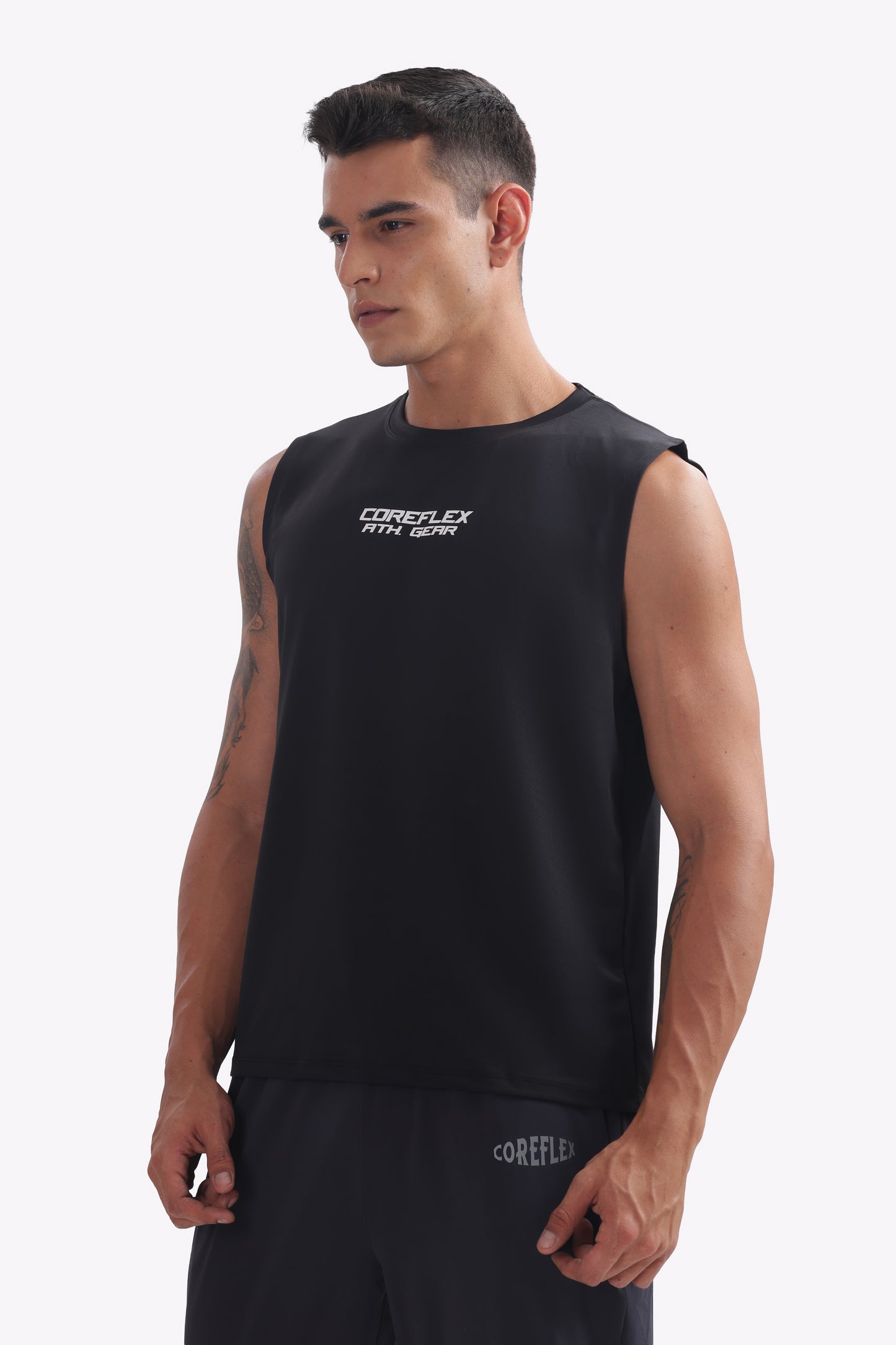 Sleeveless UltraFlex T-Shirt Blue White