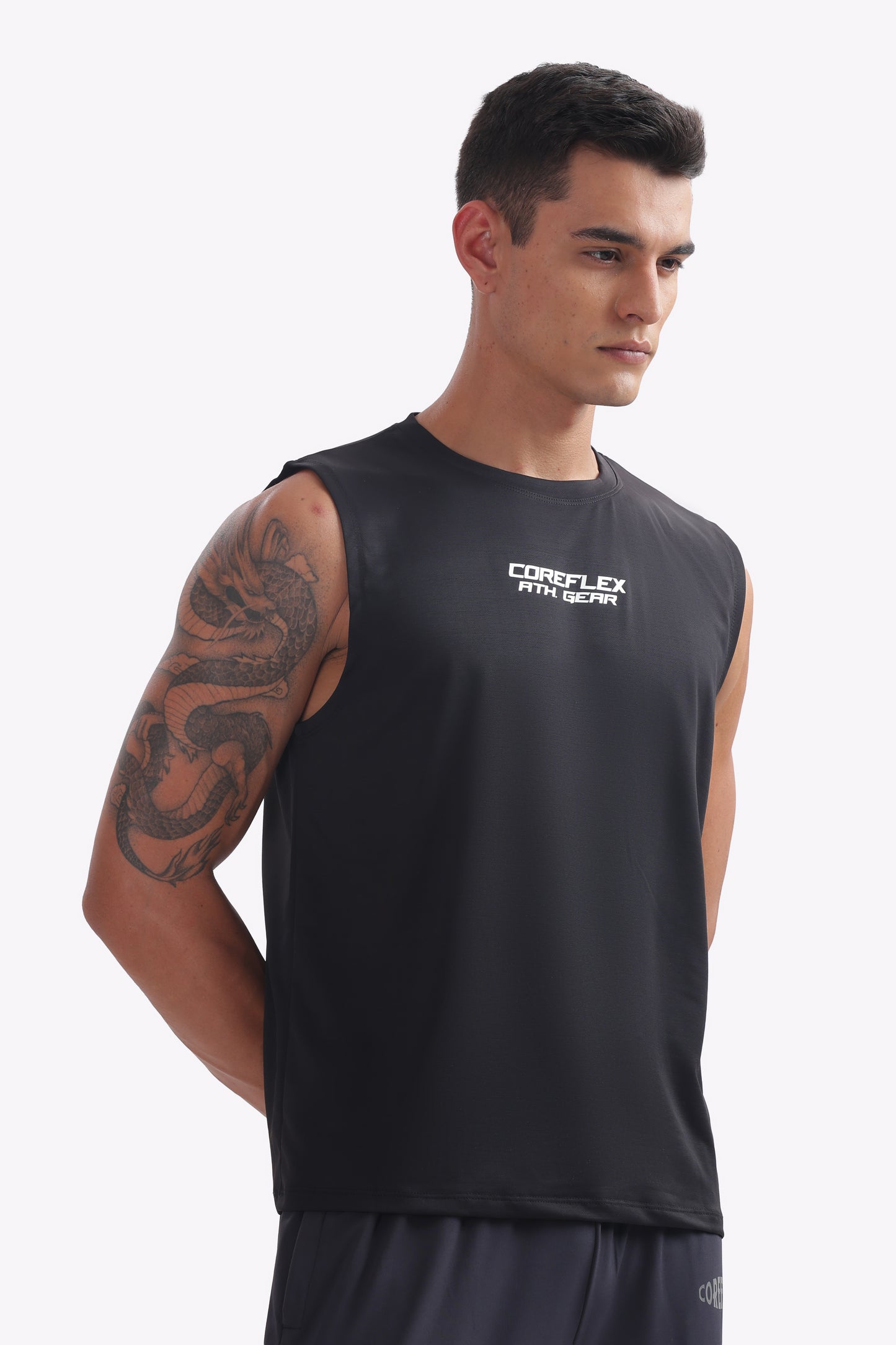 Sleeveless UltraFlex T-Shirt Blue White