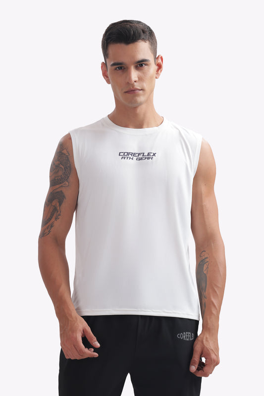 Sleeveless UltraFlex T-Shirt Blue White