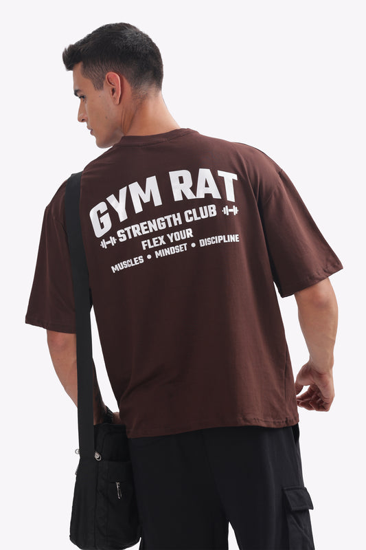 Gymrat Oversized Tshirt Brown