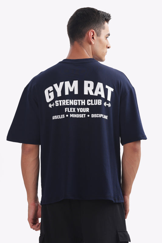 Gymrat Oversized Tshirt Navy Blue